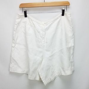 Johnny was womens white linen shorts size M